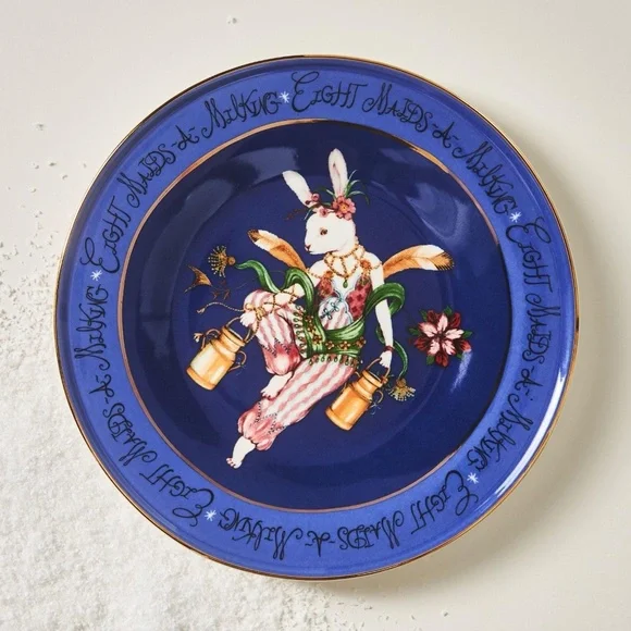 Taychamaythakool xAnthropologie Twelve Days of Christmas 12 Dessert Plates - Picture 5 of 13